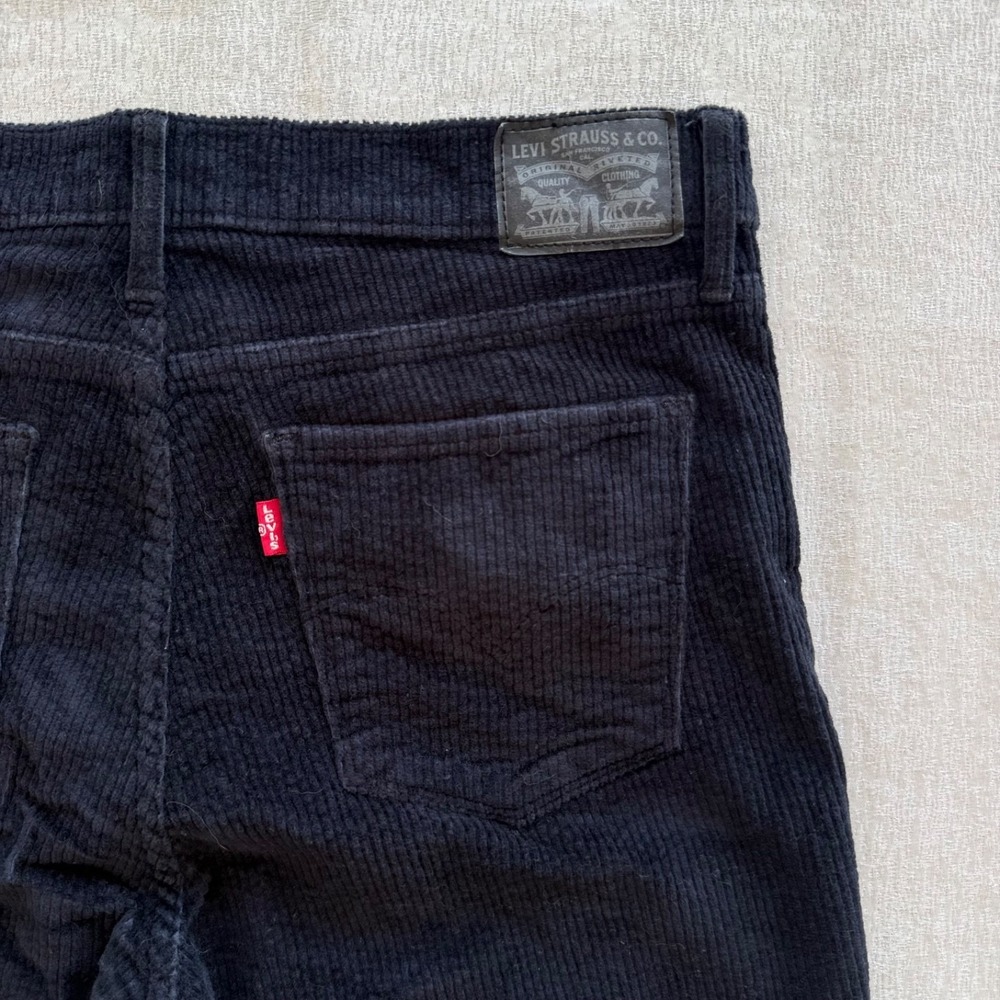 Levis 311 Shaping Skinny Corduroy Pants Black Size 31x30 High Rise - Picture 13 of 16